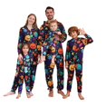 thumbnail image 1 of GYRATEDREAM Matching Family Pajamas Set for Halloween Pumpkin Holiday Costumes Long Sleeve Hooded Jumpsuit for Women/Men/Kids Family Matching Pajamas Onesies for L(Dad) Red, 1 of 8