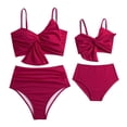thumbnail image 1 of GYRATEDREAM Mother Daughter Swimwear Family Matching Girls Swimsuit Women Chest Knot Bikini Set 2 Years- XL, 1 of 4