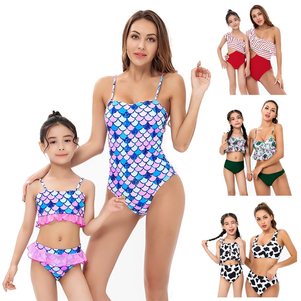 Pretty Two Pieces Washable Family Matching One Piece Toddler Girls Swimsuit  For Outdoor Kids Swimsuit Girls Swimsuit - Swimwear - AliExpress