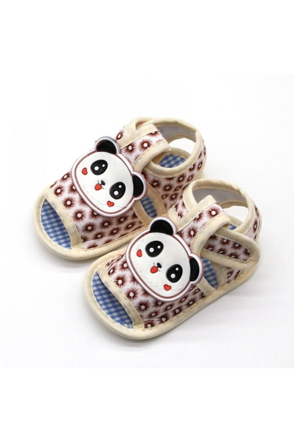 Newborn Baby Boys Girls Anti-Slip Cotton Summer Sandals Soft Sole Slippers Infant First Walkers 0-18 Months