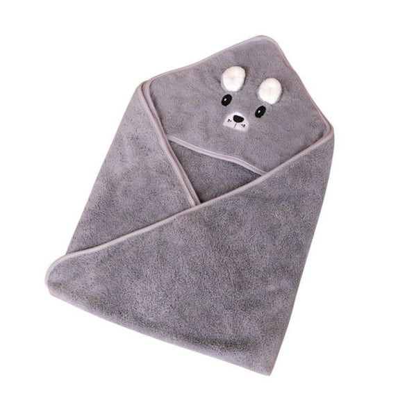 GYRATEDREAM Newborn Baby Boys Girls Hooded Towel, Ultra Soft Highly Absorbent Bathrobe Blanket Infant Large Hooded Towel for 80*80CM Gray