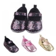 thumbnail image 1 of GYRATEDREAM Newborn Baby Girl Princess Mary Jane Shoes Infant Wedding Dress Flat Shoes 0-12 Months, 1 of 9