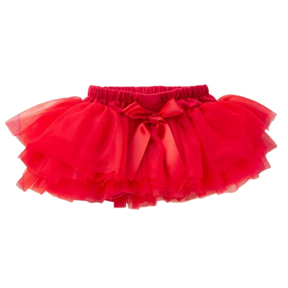 GYRATEDREAM Newborn Infant Girls Soft Fluffy Mesh Tutu Skirt with Diaper Cover Toddler Baby Soft Layered Tulle Dress Mini Skirt for 0 Month-2 Years