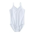 thumbnail image 1 of GYRATEDREAM Performance Classics Camisole Ballet Leotards for Girls/Toddlers/Kids, Adjustable Double Strap Gymnastics and Ballet Dancewear for 3-13 Years White, 1 of 5