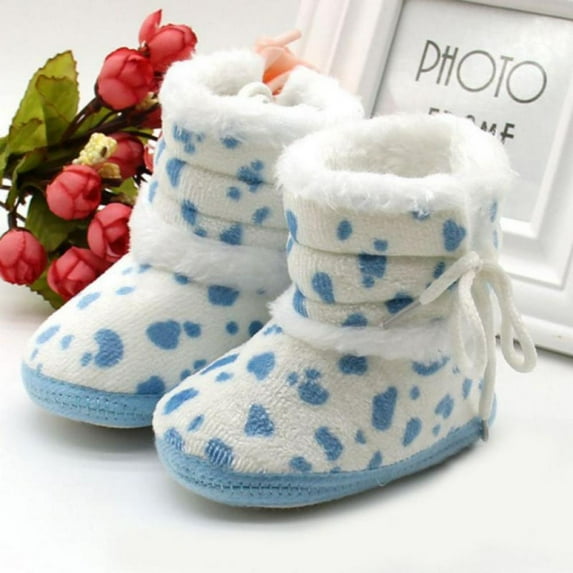 GYRATEDREAM Prewalker Toddler Boots Premium Soft Anti-Slip Sole Warm Winter Boots for Infant Baby Girls 0-18 Months