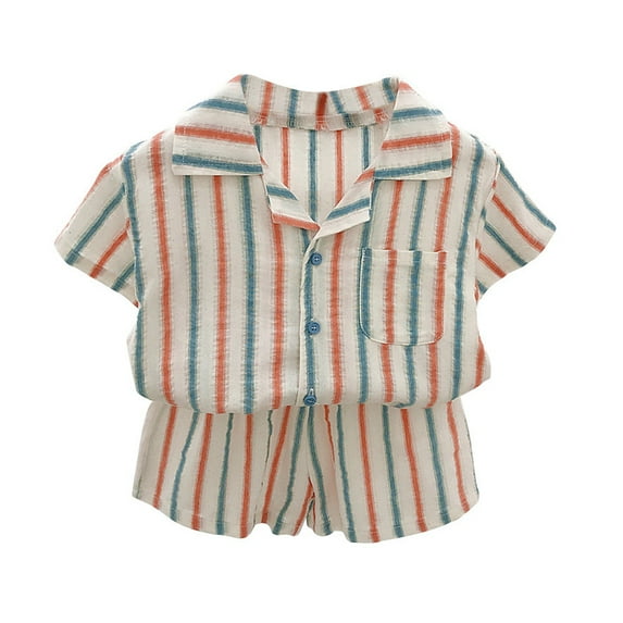 GYRATEDREAM Summer Brother and Sister Matching Outfits Toddler Boys Two-piece Shorts Suit Kids Girls Dresses 2-8 Years