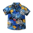 thumbnail image 1 of GYRATEDREAM Summer Toddler Boys Hawaiian Shirt, Tropical Beach Vacation Short Sleeve Floral Shirt for Kids, Perfect for Summer Play & Family Holidays for 3M-8Y, 1 of 4