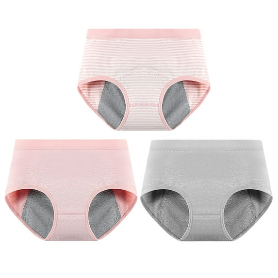 GYRATEDREAM Teen Girls Period Underwear Menstrual Period Panties Leak-Proof Organic Cotton Protective Briefs Pack of 3 11-17+T 15-16 Years