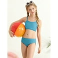 thumbnail image 1 of GYRATEDREAM Girls Swimsuits 2 Piece Bikini Set Spaghetti Strap High Waisted Bathing Suit Girls' Swimwear with Chest Pad, 1 of 7
