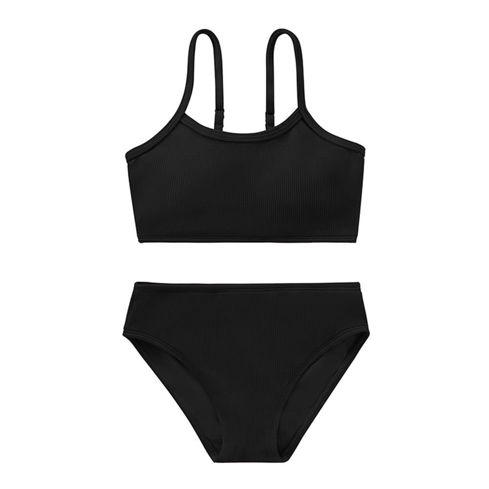 nsendm Female Underwear Adult Teens Swimsuits for Girls Women's High  Waisted Golden Bikini Sets Two Piece Swimsuit Back Tie Knot Bathing Suits(Black,  M) 