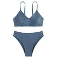 thumbnail image 1 of GYRATEDREAM Teen Girls' Swimsuits Two-Piece Swimsuit V-Neck Bikini Swimsuit Spaghetti Straps Tankini Sport Bikini Set 7-14Y, 1 of 3