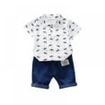 thumbnail image 1 of GYRATEDREAM Toddler Baby Boy Short Sleeve Shirt & Shorts Set 1T 2T 3T 4T Outfits Summer Clothes, 1 of 14