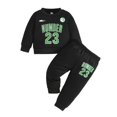 thumbnail image 1 of GYRATEDREAM Toddler Baby Boy Spring Clothes Letter Long Sleeve Sweatshirt Pullover Tops + Joggers Pants Outfit Set, 1 of 1