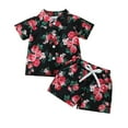 thumbnail image 1 of GYRATEDREAM Toddler Baby Boy Summer Clothes Set Short Sleeve Button Down Shirt & Casual Shorts Gentleman Outfits, 1 of 8