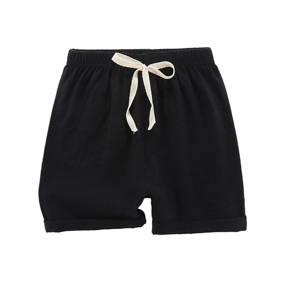 GYRATEDREAM Toddler Baby Boys Casual Cotton Shorts Kids Soft Breathable Elastic Waist Short Pants with Drawstring Children Solid Color Shorts for 2-11 Years