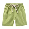thumbnail image 1 of GYRATEDREAM Toddler Baby Boys Casual Cotton Shorts Kids Soft Breathable Elastic Waist Short Pants with Drawstring Children Solid Color Shorts for 2-11 Years, 1 of 1