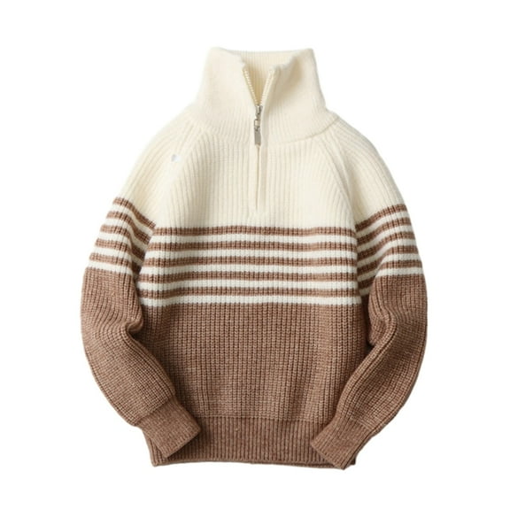 GYRATEDREAM Toddler Baby Boys Girls Knit Sweaters Cable Ruffle Neck High Collar Fall Winter Soft Warm Sweater Pullover Tops for 10-11Y Multi-color