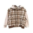 thumbnail image 1 of GYRATEDREAM Toddler Baby Boys Girls Plaid Shirts Jacket Long Sleeve Coat Lapel Button Down Shirt Top Outwear Clothes for 9-10Y Multi-color, 1 of 9
