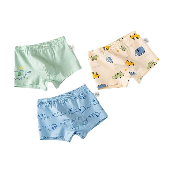 GYRATEDREAM Toddler Baby Boys Soft Cotton Underwear Kids Cartoon Print Breathable Comfy Boxer Briefs Undies Children Assorted Panties for 3-11 Years