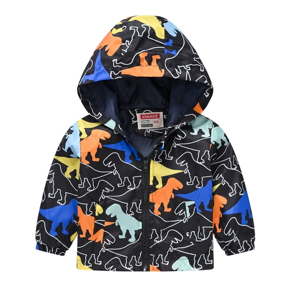 GYRATEDREAM Toddler Baby Boys Zip up Hoodie Kids Long Sleeve Fashion Print Lightweight Jacket Hooded Coat Children Casual Sweatshirts Outfits for 1-8 Years