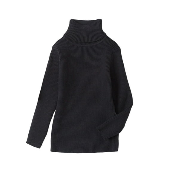 GYRATEDREAM Toddler Baby Girl Boys Basic Solid Color Turtleneck Sweater Kid Long Sleeve Pullover Blouse Top, 12M-6Y