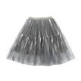 thumbnail image 1 of GYRATEDREAM Toddler Baby Girl Tutu Tulle Layered Ruffle Skirt Kids Sequin Birthday Ballet Dance Princess Cake Skirt Gray for 2-9 Years, 1 of 8