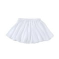 thumbnail image 1 of GYRATEDREAM Toddler Baby Girls Ballet Wrap Skirt Kids Chiffon Solid Color Pull-on Elastic Waist Dance Skirt Ballet Dancewear White for 3-14Y, 1 of 8