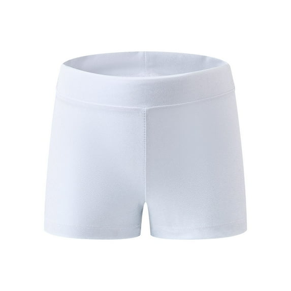 GYRATEDREAM Toddler Baby Girls Biker Dance Shorts Kids Solid Elastic Waist Tumbling Athletic Gymnastics Shorts Children Yoga Tight Hot Pants for 2-13 Years