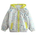 thumbnail image 1 of GYRATEDREAM Toddler Baby Girls Cartoon Spring Fall Hooded Jacket Windproof Outerwear Windbreaker Zipper Lightweight Jackets Coat, 1 of 6