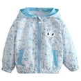 thumbnail image 1 of GYRATEDREAM Toddler Baby Girls Cartoon Spring Fall Hooded Jacket Windproof Outerwear Windbreaker Zipper Lightweight Jackets Coat, 1 of 4