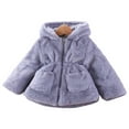 thumbnail image 1 of GYRATEDREAM Toddler Baby Girls Coats Cloak Zipper Woolen Jacket Dress Coat Outerwear Fall Winter Clothes for 1Y Gray, 1 of 9