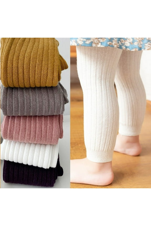 Toddler Baby Girls Cotton Knit Footless Tight Leggings Bottom Pants Winter Tight Stockings for Girls