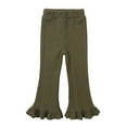 thumbnail image 1 of GYRATEDREAM Toddler Baby Girls Flare Leggings Kids High Waist Stretchy Bell Bottoms Leggings Boot Cut Yoga Pants Athletic Leggings Dark Green for 12M-8T, 1 of 6