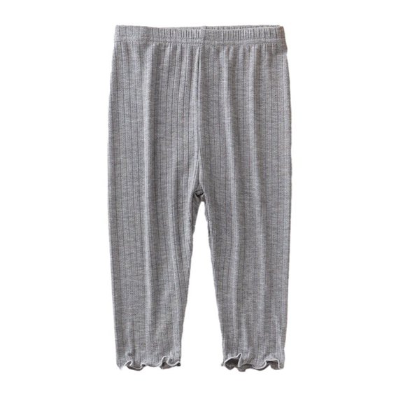 GYRATEDREAM Toddler Baby Girls Lightweight Leggings Kids Teen Soft Breathable Solid Color High Waist Stretch Snug Fitting Leggings Trousers for 3-14 Years