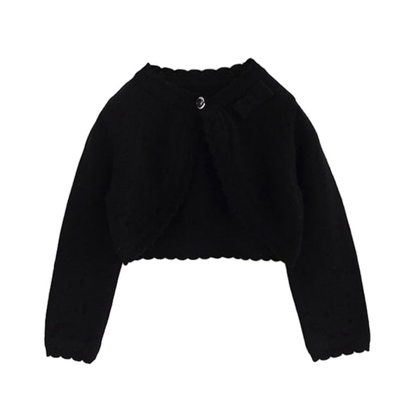 GYRATEDREAM Toddler Baby Girls Long Sleeve Shrug Knit Cardigan Crop Kids Bolero Dress Sweater Children Shawl Cover Up for 1-8 Years