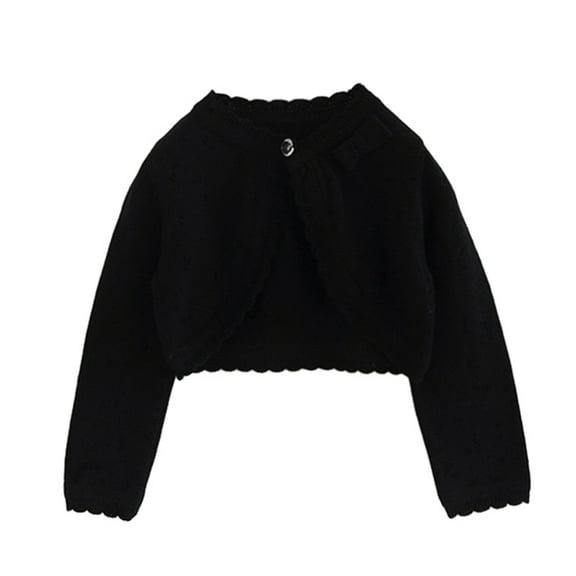 GYRATEDREAM Toddler Baby Girls Long Sleeve Shrug Knit Cardigan Crop Kids Bolero Dress Sweater Children Shawl Cover Up for 1-8 Years
