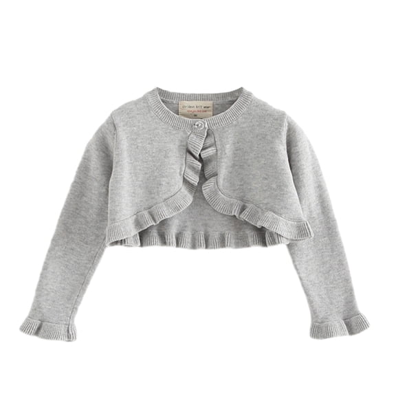 GYRATEDREAM Toddler Baby Girls Long Sleeve Shrug Knit Cardigan Crop Kids Bolero Dress Sweater Children Shawl Cover Up for 1-8 Years