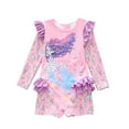 thumbnail image 1 of GYRATEDREAM Toddler Baby Girls One Piece Swimsuit Kids UPF 50+ Long Sleeve Bathing Suit Zipper Beach Rashguard Swimwear for 2-9Y, 1 of 8