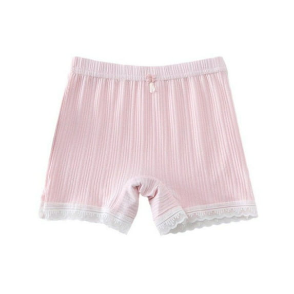 GYRATEDREAM Toddler Baby Girls Ruffled Shorts Kids Elastic Waist Bike Shorts Dance Shorts Teen Breathable Safe Under Dress Daily Shorts for 3-14 Years