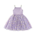 thumbnail image 1 of GYRATEDREAM Toddler Baby Girls Spaghetti Straps Mesh Dress Daisy Print Ribbed Knit Sleeveless Princess Party Tutu Dress for 12 Months-5 Years, 1 of 8