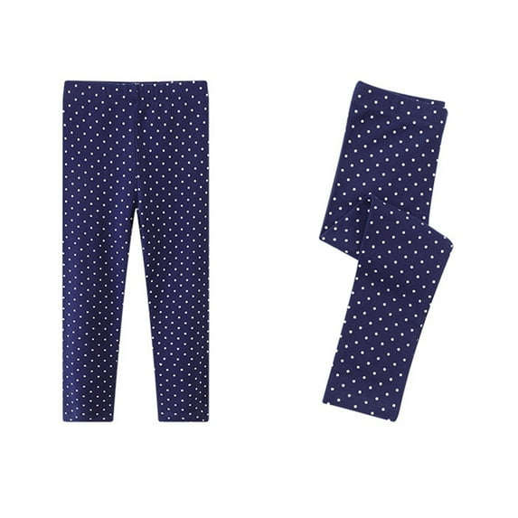 GYRATEDREAM Toddler Baby Girls Spring Fall Leggings Kids Polka Dot Print Soft Elastic Waist Full Length Stretch Workout Pants Children Dance Tights for 2-7 Years Multi-color