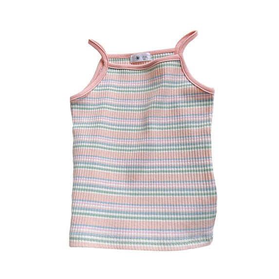 GYRATEDREAM Toddler Baby Girls Summer Sleeveless Tank Top Kids Embroidery Slim-Fit Stretch Vest Children Casual Athletic Cute Clothes for 2-7 Years