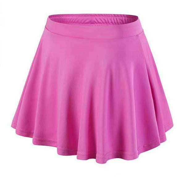 GYRATEDREAM Toddler Baby Girls Tennis Skirts Kids Youth Stretch Adjustable Waist Athletic Pleated Skorts Lining Child Teen Sports Dress for 4-18 Years