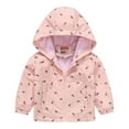 thumbnail image 1 of GYRATEDREAM Toddler Baby Girls Zip up Hoodie Kids Long Sleeve Fashion Print Lightweight Jacket Hooded Coat Children Casual Sweatshirts Outfits for 1-8 Years, 1 of 8