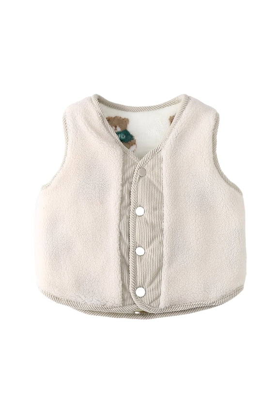 Toddler Baby Vest for Girls & Boys Kids Jacket Winter Sleeveless Coat Outwear Warm Coat Vest Jacket Baby Clothes for 4-5Y White