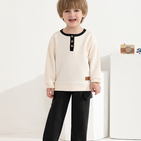 GYRATEDREAM Toddler Boy Clothes Set Long Sleeve Sweatshirt and Pants Fall Winter Outfits 2T 3T 4T 5T 6T