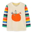 thumbnail image 1 of GYRATEDREAM Toddler Boy Girl Halloween Shirt Pumpkin Long Sleeve Kid Crewneck Tee Top 2-7T, 1 of 9