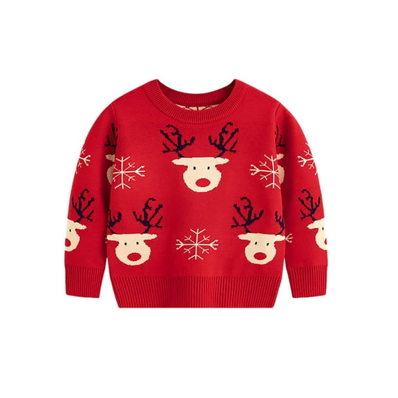 GYRATEDREAM Toddler Boy Girls Ugly Christmas Sweater Long Sleeve Crewneck Pullover Toddler Kids Xmas Sweater Tops