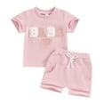 thumbnail image 1 of GYRATEDREAM Toddler Boy Short Set Clothes Casual CrewNeck Short Sleeve Top and Short Sets Summer Outfits for 18-24 Months, 1 of 1