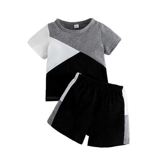 GYRATEDREAM Toddler Boy Short Set Clothes Casual CrewNeck Short Sleeve Top and Short Sets Summer Outfits for 3-4 Years